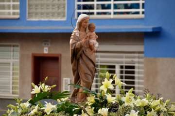 Procesión religiosa por el Valle de Jinámar-Telde (Foto F.J. Santana)